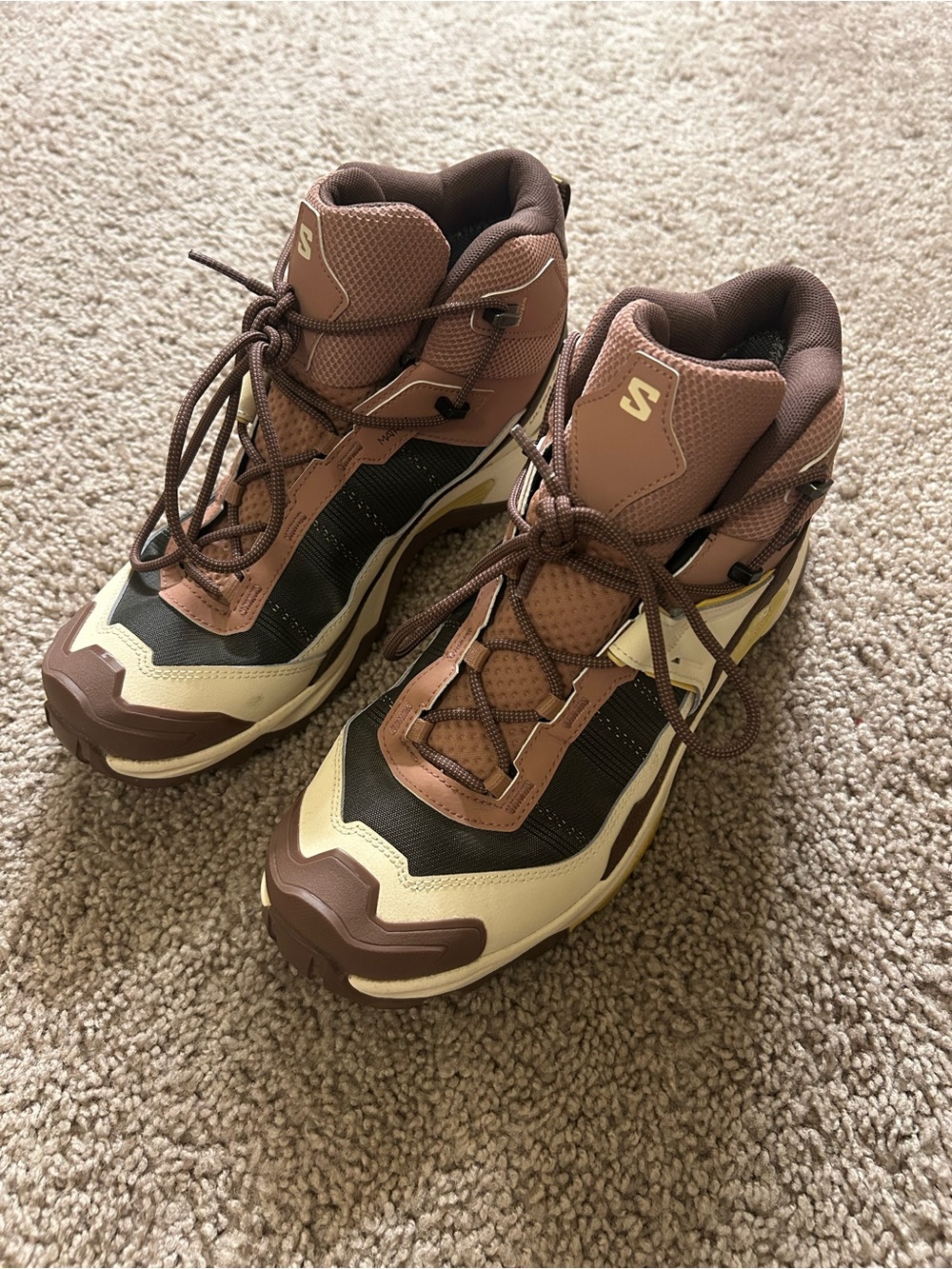 Salomon X Ultra 5 Mid Gore-Tex Women’s Hiking Boots Size 10.5 Burlwood Brown